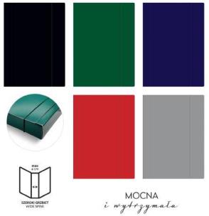 Opakowanie Teczka z gumką A4+ 40mm 450g MIX kol. (10szt)