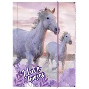 Opakowanie Teczka z gumką A4 Konie 25 DERFORM