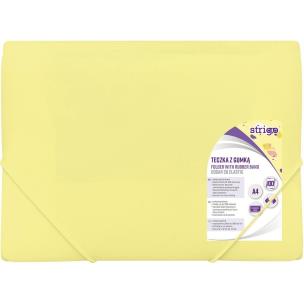 Opakowanie Teczka z gumką A4 PP pastel żółta STRIGO