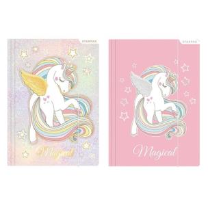 Opakowanie Teczka z gumką A4 Unicorn 10 sztuk mix