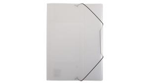 Opakowanie Teczka z gumką  szeroka A4 - transparentna biała TG12