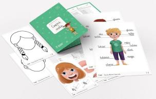 Teczucha Malucha cz.1 Części ciała. Autor: Marlena Chlabicz, Ewa Tymińska-Jaraszkiewicz. Multiszop.pl Okładka książki Teczucha Malucha cz.1 Części ciała