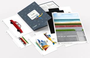 Teczucha Malucha cz.5 Środki transportu. Autor: Marlena Chlabicz, Ewa Tymińska-Jaraszkiewicz. Multiszop.pl Okładka książki Teczucha Malucha cz.5 Środki transportu