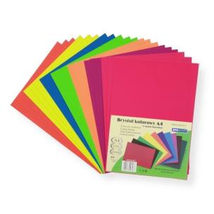 Opakowanie Tektura A4 kolorowa mix fluo 20szt