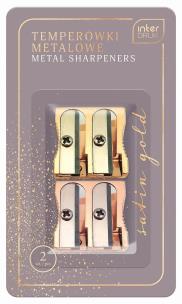 Opakowanie Temperówka metalowa 2 sztuki Satin Gold