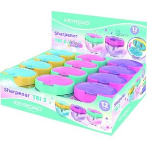 Opakowanie Temperówka plastikowa potrójna pojemnik (12szt)