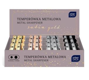 Opakowanie Temperówka podwójna metal Satin Gold (24szt)