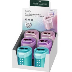 Temperówka podwójna RollOn Sparkle FABER CASTELL. Wydawca: Faber Castell. Multiszop.pl Opakowanie Temperówka podwójna RollOn Sparkle FABER CASTELL