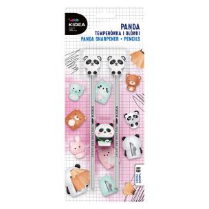 Temperówka z ołówkami Panda KIDEA. Wydawca: Derform. Multiszop.pl Opakowanie Temperówka z ołówkami Panda KIDEA