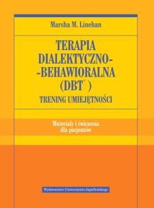 Okładka książki Terapia dialektyczno-behawioralna (DBT) ćwiczenia