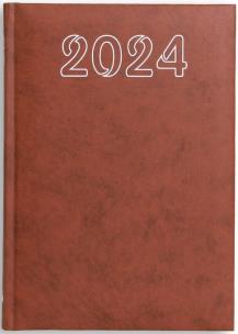 Opakowanie Terminarz 2024 B6 dzienny - brązowy