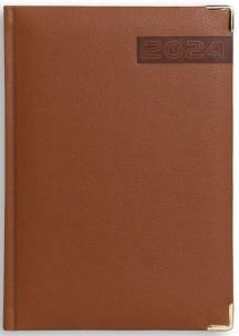 Opakowanie Terminarz 2024 B6 dzienny Lux - brązowy