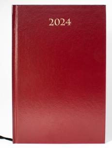 Opakowanie Terminarz 2024 dzienny B6 Divas bordo