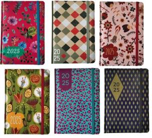 Opakowanie Terminarz 2025 dzienny A5 lakier z gumką MIX