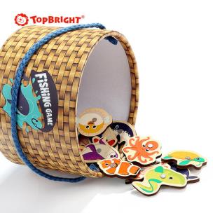 Opakowanie TOP BRIGHT Gra Łowienie Rybek pudełko wiklina 20el.