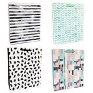 Opakowanie Torba prezentowa 18x23cm Pasy, Piksele mix