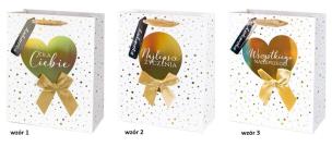 Opakowanie Torba QPM-106 Kokarda (biało-złote) MIX