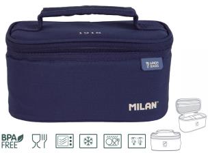 Opakowanie Torba termiczna z pojemnikiem na lunch Milan SERIA 1918 granatowa 1,5l