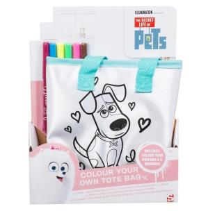 Torebka do kolorowania Sekretne życie zwierzaków. Wydawca: Pro Kids. Multiszop.pl Opakowanie Torebka do kolorowania Sekretne życie zwierzaków