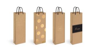 Opakowanie Torebka na butelkę 13x36x8 Kraft mix