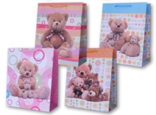 Opakowanie Torebka ozdobna laminowana PL-6 średnia misie