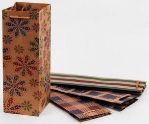 Opakowanie Torebka papierowa Craft na butelkę MIX