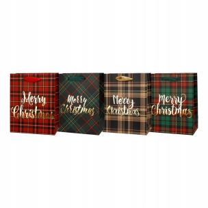 Opakowanie Torebka prezentowa 18x23cm kratka MIX