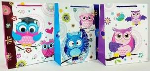 Opakowanie Torebka prezentowa S Sowa mix