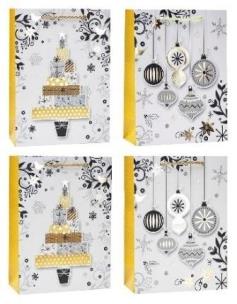 Opakowanie Torebka świąteczna 26x32x10cm mix ROZETTE