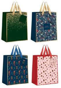 Torebka upominkowa duża Świąteczna mix. Wydawca: INTERDRUK. Multiszop.pl Opakowanie Torebka upominkowa duża Świąteczna mix