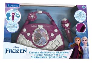 Torebka z głośnikiem i mikrofonem Frozen, zmieniacz głosu, kabel Line-In K102FZ. Wydawca: Lexibook. Multiszop.pl Opakowanie Torebka z głośnikiem i mikrofonem Frozen, zmieniacz głosu, kabel Line-In K102FZ