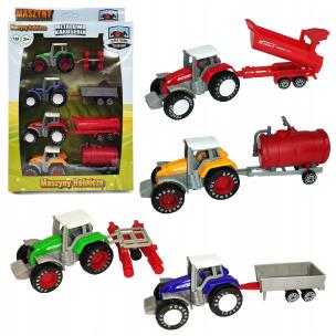 Opakowanie Traktory z przyczepami rolniczymi 4 szt.