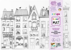 Transparentna mata Strigo Funny Mat Budynki z kotami 48x33.5 cm. Wydawca: Strigo. Multiszop.pl Opakowanie Transparentna mata Strigo Funny Mat Budynki z kotami 48x33.5 cm