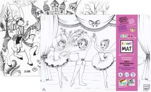 Opakowanie Transparentna mata Strigo Funny Mat Książęta i baletnice zestaw 2 szt 33,5x48cm