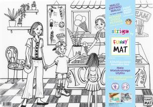 Transparentna mata Strigo Funny Mat Lodziarnia 48x33.5 cm. Wydawca: Strigo. Multiszop.pl Opakowanie Transparentna mata Strigo Funny Mat Lodziarnia 48x33.5 cm