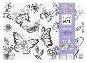 Transparentna mata Strigo Funny Mat Motylki 48x33.5 cm. Wydawca: Strigo. Multiszop.pl Opakowanie Transparentna mata Strigo Funny Mat Motylki 48x33.5 cm