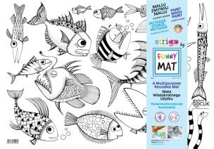 Transparentna mata Strigo Funny Mat Piranie 48x33.5 cm. Wydawca: Strigo. Multiszop.pl Opakowanie Transparentna mata Strigo Funny Mat Piranie 48x33.5 cm