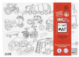 Opakowanie Transparentna mata Strigo Funny Mat Pojazdy 25x35 cm