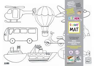 Transparentna mata Strigo Funny Mat Pojazdy 48x33.5 cm. Wydawca: Strigo. Multiszop.pl Opakowanie Transparentna mata Strigo Funny Mat Pojazdy 48x33.5 cm