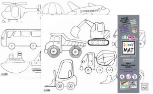 Opakowanie Transparentna mata Strigo Funny Mat Pojazdy i Ciężarówki 2 szt. 33,5x48cm