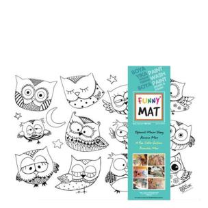 Transparentna mata Strigo Funny Mat Sowy 68x48 cm. Wydawca: Strigo. Multiszop.pl Opakowanie Transparentna mata Strigo Funny Mat Sowy 68x48 cm