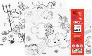 Transparentna mata Strigo Funny Mat Unicorn i Syreny 2szt. 33,5x48cm. Wydawca: Strigo. Multiszop.pl Opakowanie Transparentna mata Strigo Funny Mat Unicorn i Syreny 2szt. 33,5x48cm