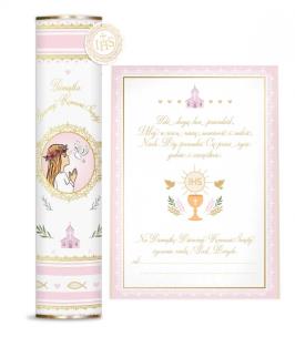 Opakowanie Tuba Pamiątka Komunijna różowa