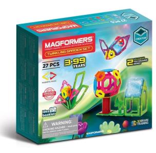 Twinkling Garden 27 elementów. Wydawca: MAGFORMERS. Multiszop.pl Opakowanie Twinkling Garden 27 elementów
