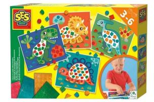 Uczę się tworzyć mozaiki z dinozaurów. Wydawca: SES. Multiszop.pl Opakowanie Uczę się tworzyć mozaiki z dinozaurów