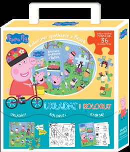 Okładka książki Układaj i koloruj. Świnka Peppa