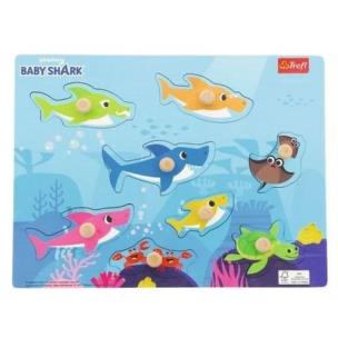 Opakowanie Układanka drewniana Baby Shark 8 elementów