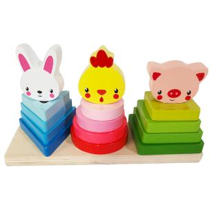 Opakowanie Układanka drewniana Zwierzęta