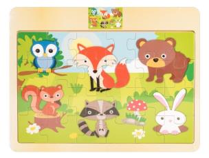 Opakowanie Układanka drewno - zwierzęta leśne