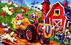 Układanka Podwórko 16 elementów. Wydawca: Larsen. Multiszop.pl Opakowanie Układanka Podwórko 16 elementów